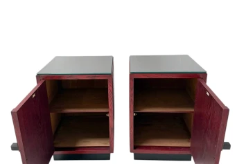 Two Art Deco Modernist Nightstands by A.H. Jansen for L.O.V. Oosterbeek, 1920s